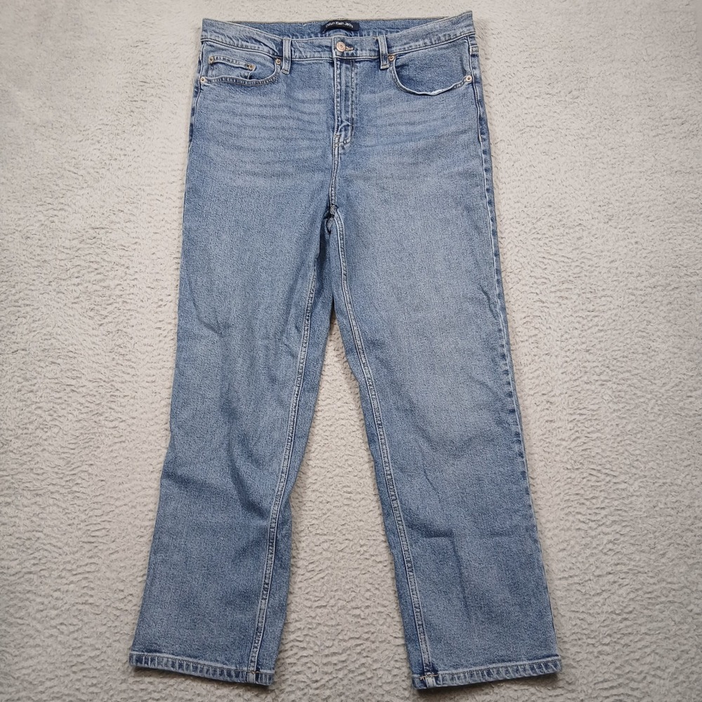 Calvin‎ Klein Jeans Women's Size 14 Blue Denim Straight Leg Mid Rise Stretch